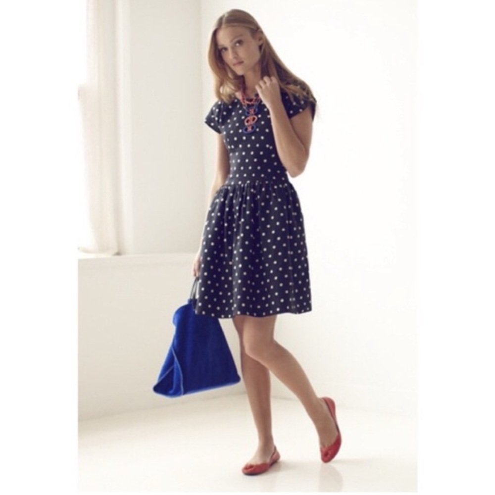 Anthropologie Blue A-Line Sundress with Flutter Sleeves